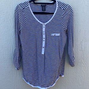 Black and White Striped Torrid Top